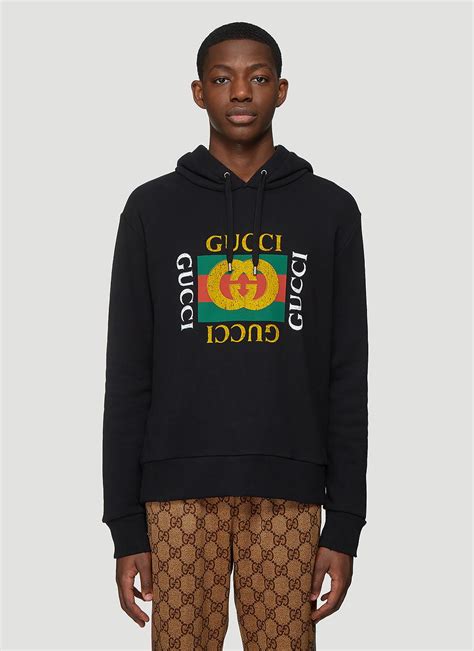 fake cotton sweatshirt with gucci logo